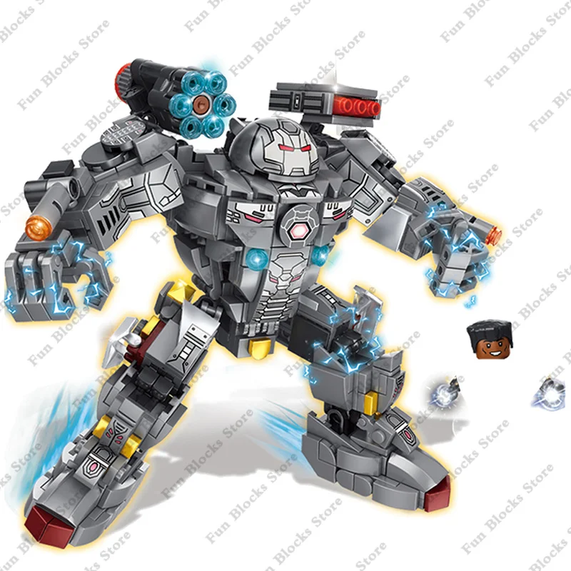 Marvel Translucent MK44 Iron Man Mecha Avengers Hulkbuster Figures Building Blocks Sets MOC Toys Kids Classic Movie Model Bricks