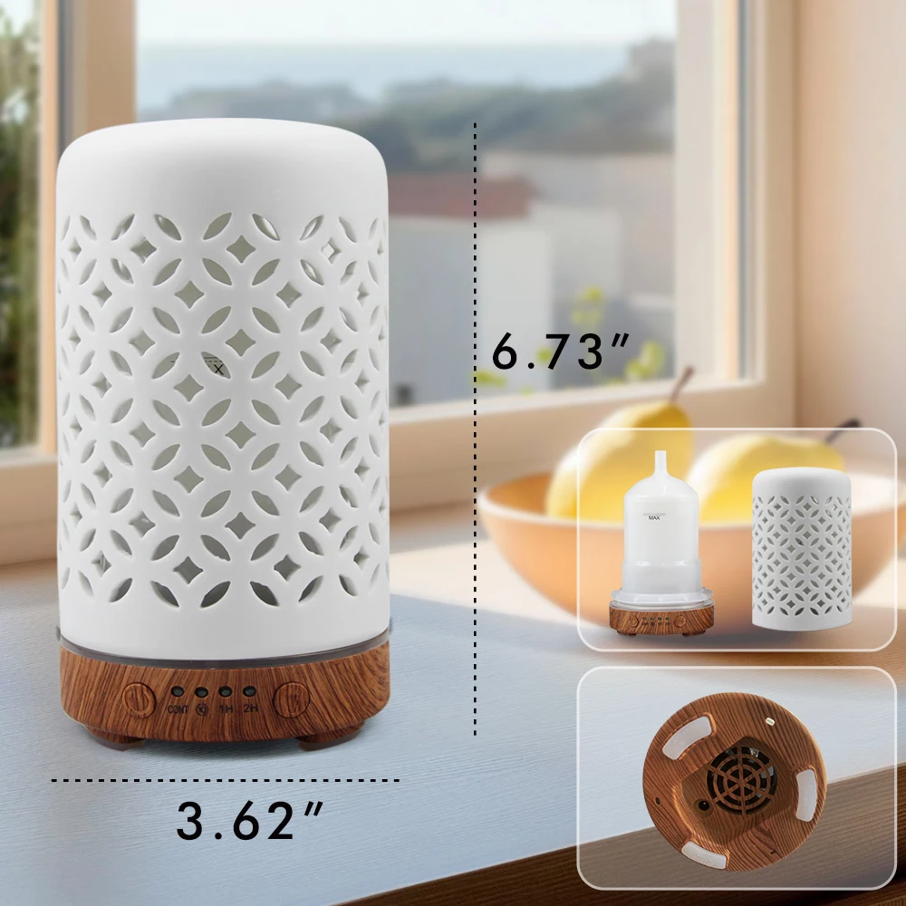 100ml 아로마 디퓨저 코인 초음파 가습기 타이머 기능 향기 디퓨저 룸 프래그런스 디퓨저 LED 조명 포함