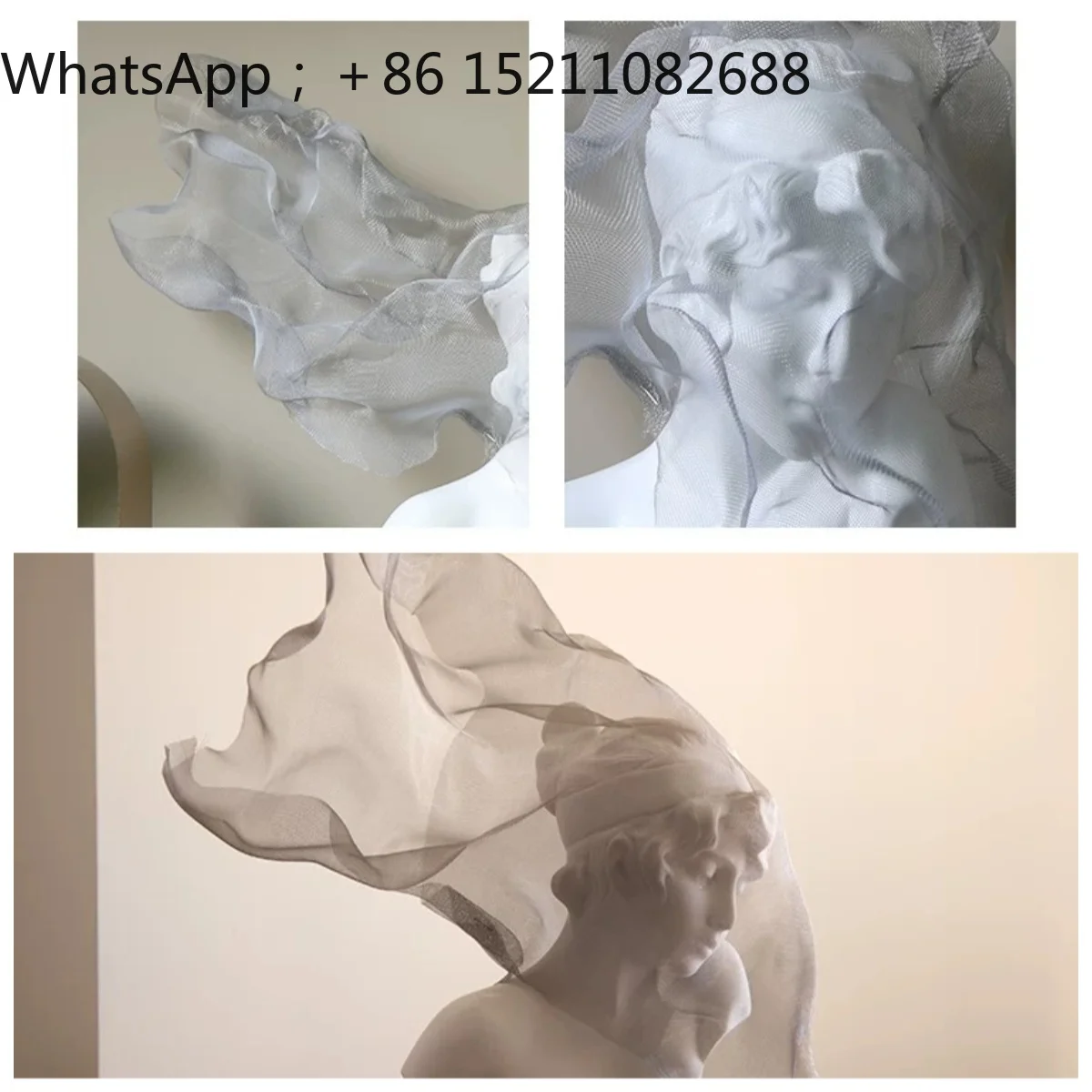 SCY Veil, Girl's Light Luxury High-End Sculpture Ornament, Living Room TV Cabinet, Entryway Statue, High-End Artwork Decoration