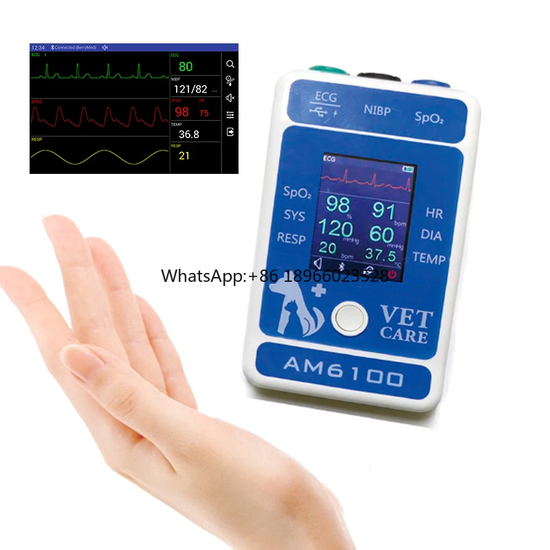 

portable medical monitor multi-parameter vet with app veterinary surgery equipment