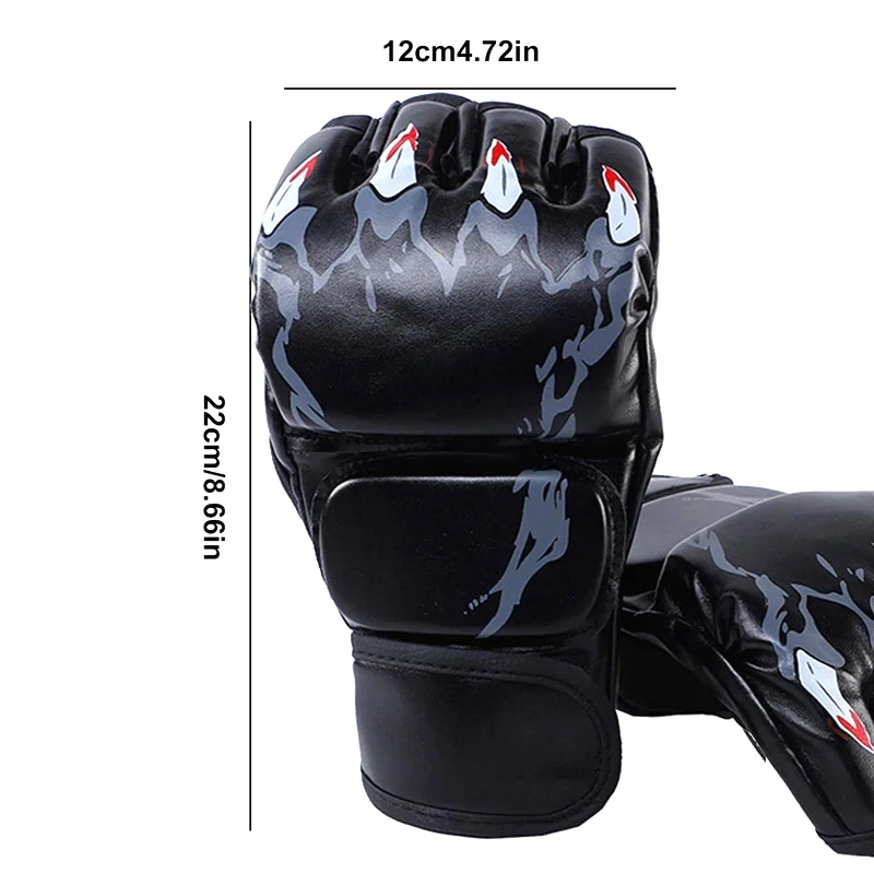 Guantoni da boxe MMA per uomo donna PU Karate Muay Thai Free Fight MMA Sanda Training gioventù adulti attrezzature per bambini