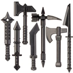 Koruit Mediaeval Times Dwarf Weapons For 4cm Figures Accessories Spear Sword Axe MOC Building Blocks Bricks Toys For Children