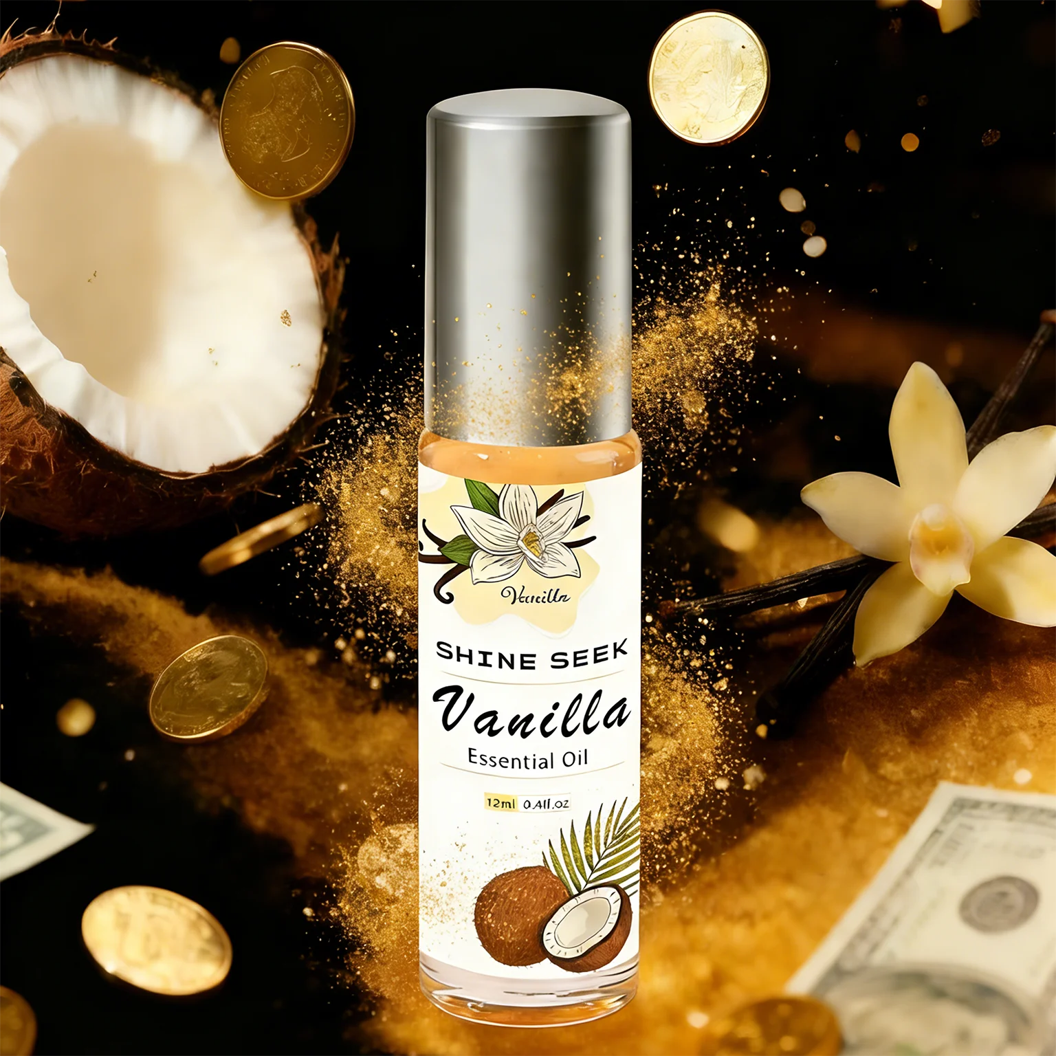 12ml Winning Edition, Attracts Wealth and Symbolizes Victory, Vanilla Coconut Scent, Suitable for Diffusers, Humidifiers, Candle Making, and Car Fragrance. The Fragrance Is Long-Lasting, Making It an Excellent Gift; High-Quality Scent, Convenient for Daily Use, and Easy to Carry.