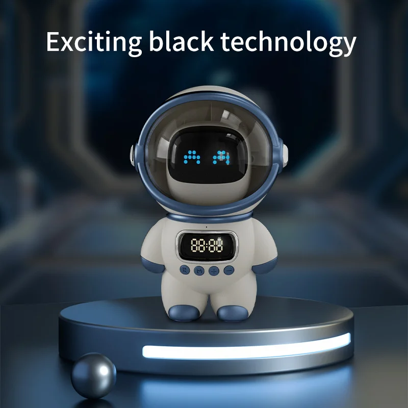 Astronaut Wireless Smart AI Interactive Audio Alarm Clock Night Light Creative Gifts For Kids Bluetooth Speaker Handfree