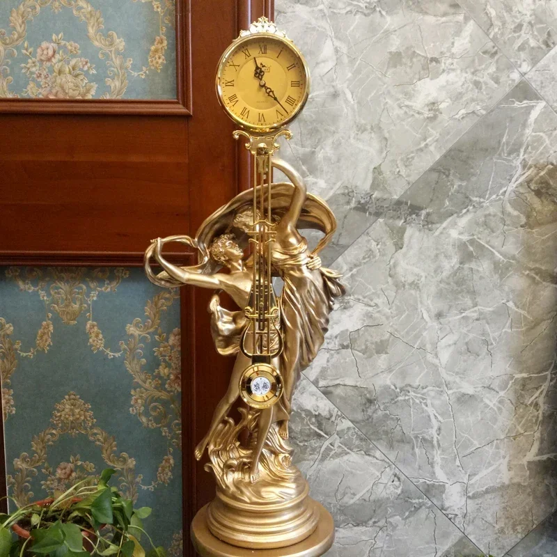 European-style living room clock desktop classic silent vertical home desktop art pendulum clock