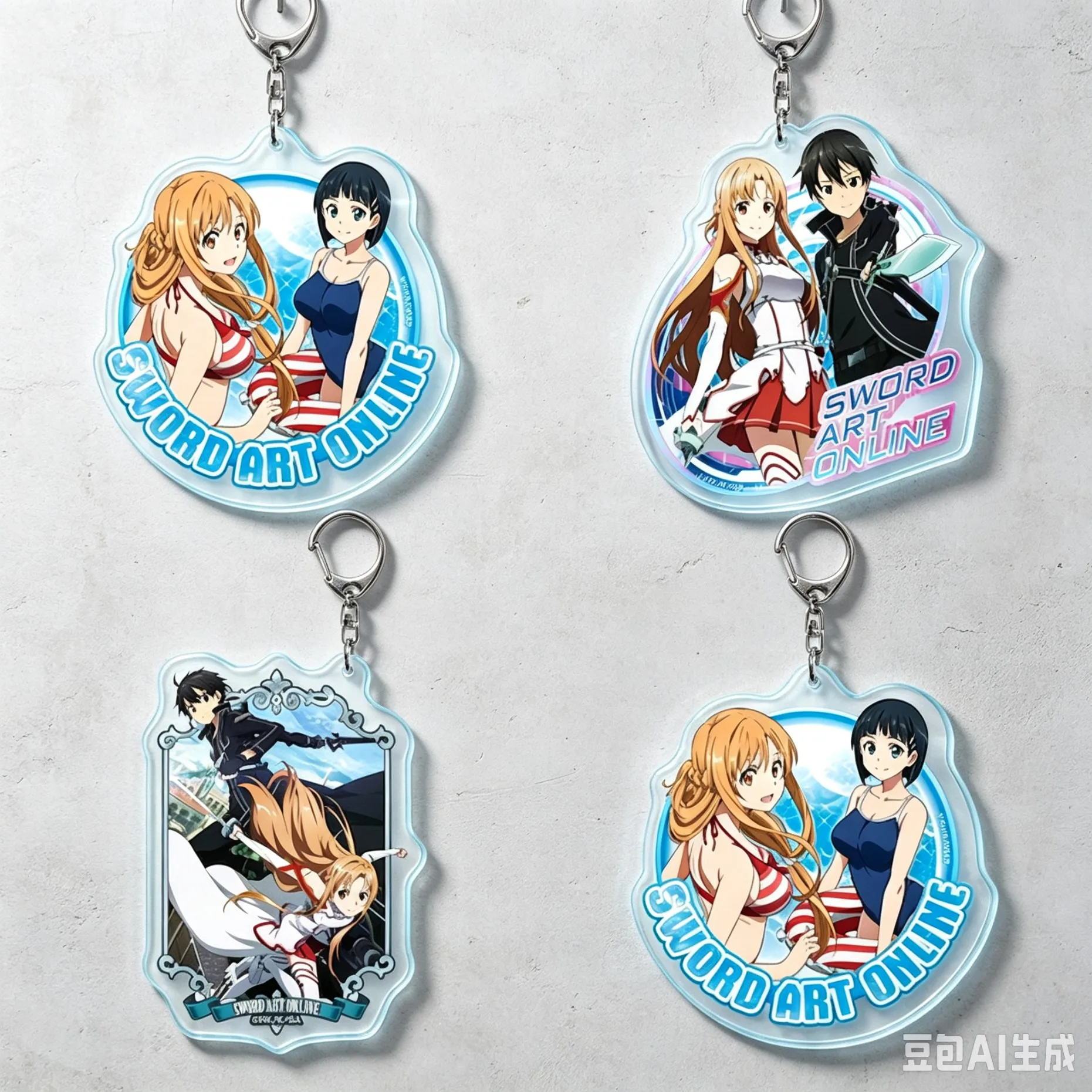 Colgante de Anime Sword Art Online para bolso, regalos para niñas, regalos para fanáticos, imágenes de alta definición, joyería, llavero acrílico para bolso