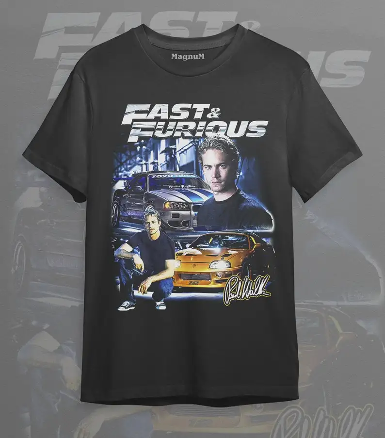 Fast & Furious Paul Walker Tshirt - Fast and Furious Movie Tee - Fast and Furious Merch - Paul Walker Shirt