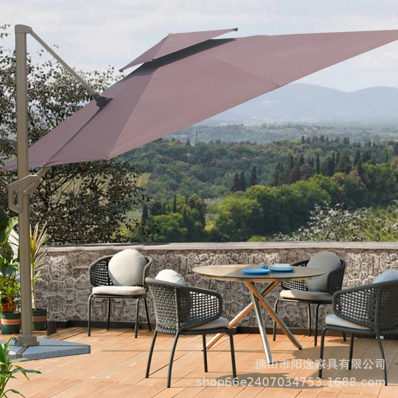 Roman Umbrella, Outdoor Umbrella,Sunshade, Rainproof, UV Protection,Thickened Material, Aluminum Alloy Columns, Rotatable