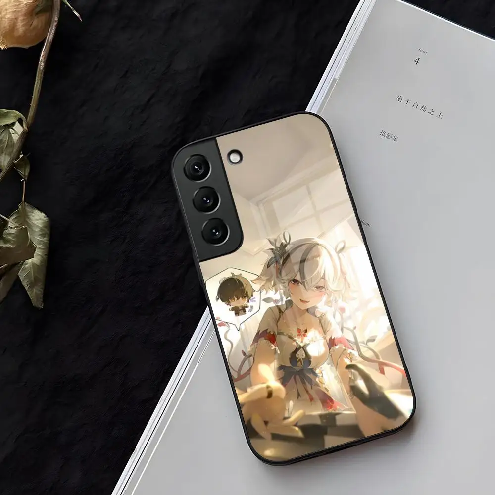 Wuthering Waves Camellya HandyhüLle Glas FüR Samsung Galaxy S21 S25 S22 S20 S24 S23 Ultra Fe Plus A16 A34 A54 A24 Coque