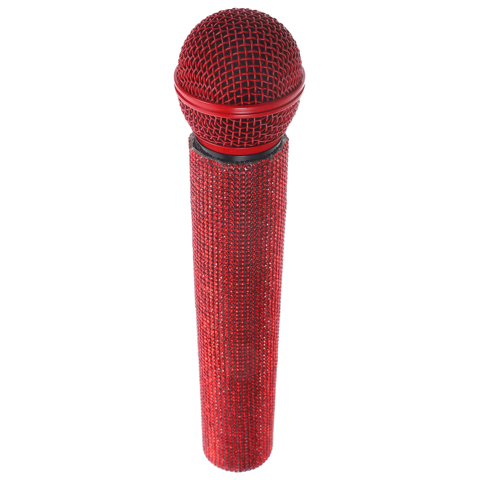 دعامة الميكروفون التظاهري، ميكروفون صغير الحجم مصنوع من خليط معدني، متين ومفيد لزراعة الفائدة في الغناء والتحدث في الحفلات