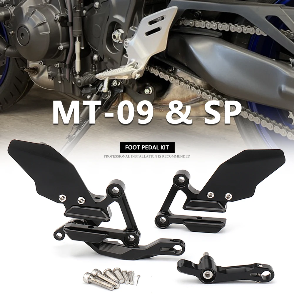

New 2021 2022 2023 Motorcycle Accessories CNC Rear Pedal Foot Stand Footrests FootPegs For YAMAHA MT-09 MT 09 mt09 MT09 SP