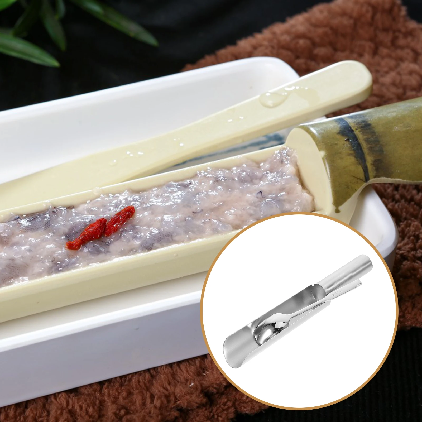 

Meatball Maker Steel Shrimp Slide Tool Shrimp Slide Fish Ball Meatball Maker Mold Kitchen DIY Cooking Tool Set