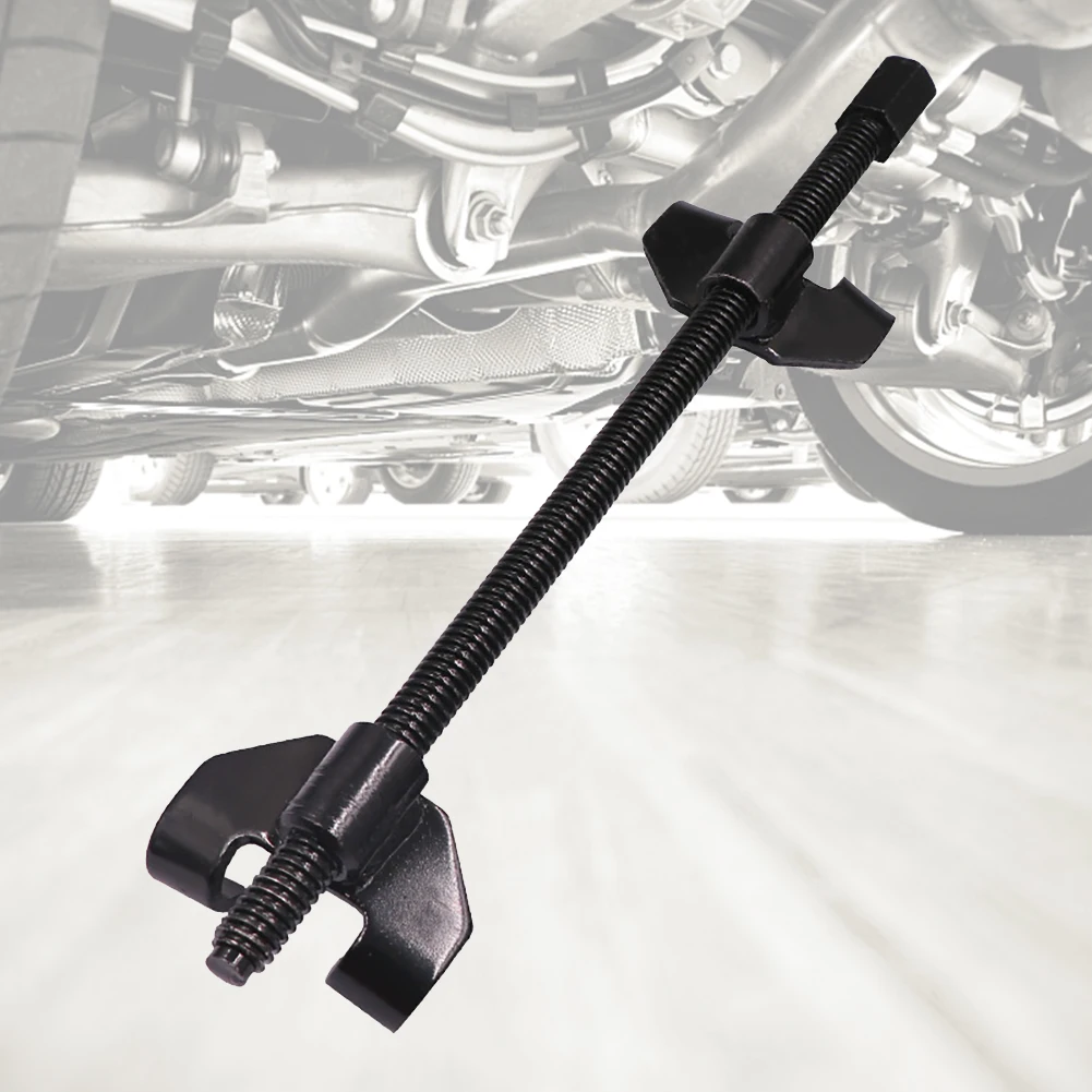 Compressor de mola de suspensão preto, ferramentas pesadas de desmontagem e montagem, aço de alto carbono 37cm para motocicleta mountain bike