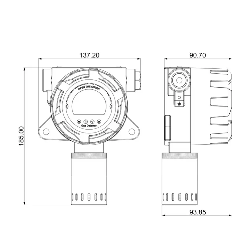 

Industrial Fixed Single Gas Detector with RS485, CE Atex SIL Certified