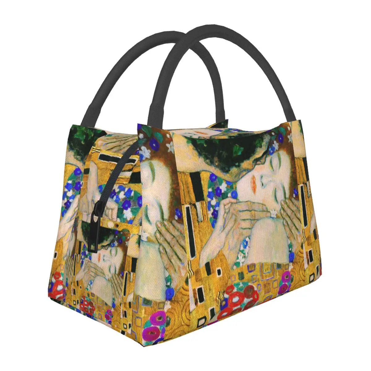 

The Kiss By Gustav Klimt Lunch Bags Insulated Bento Box Leakproof Lunch Tote Picnic Bags Cooler Thermal Bag for Woman Girl