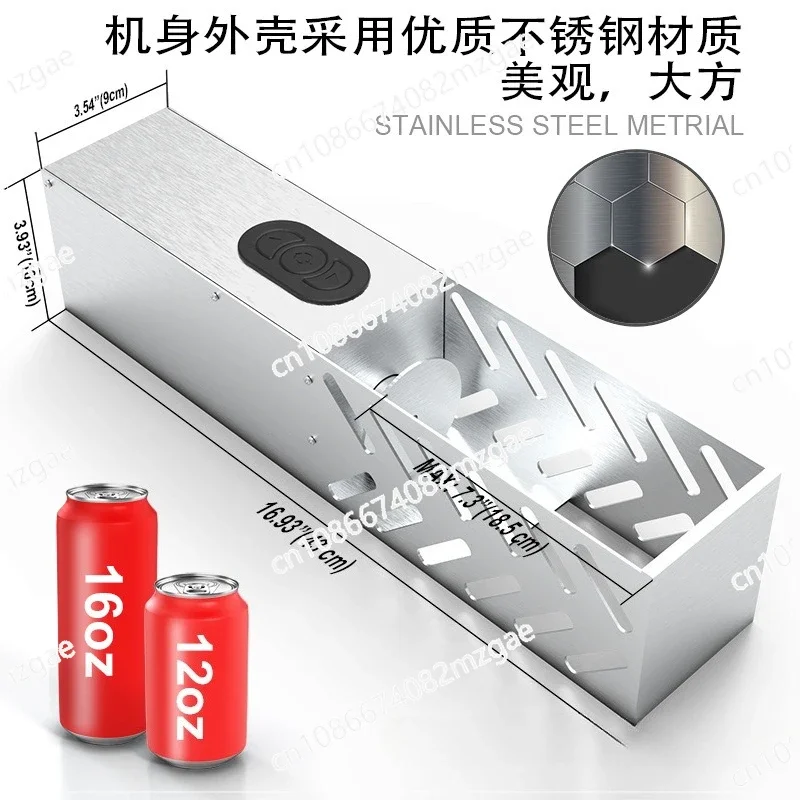 

Stainless Steel Electric Can Press, Vertical Wall-mounted Can Compressor, Aluminum Can Recycling Crushing and Flattening Machine