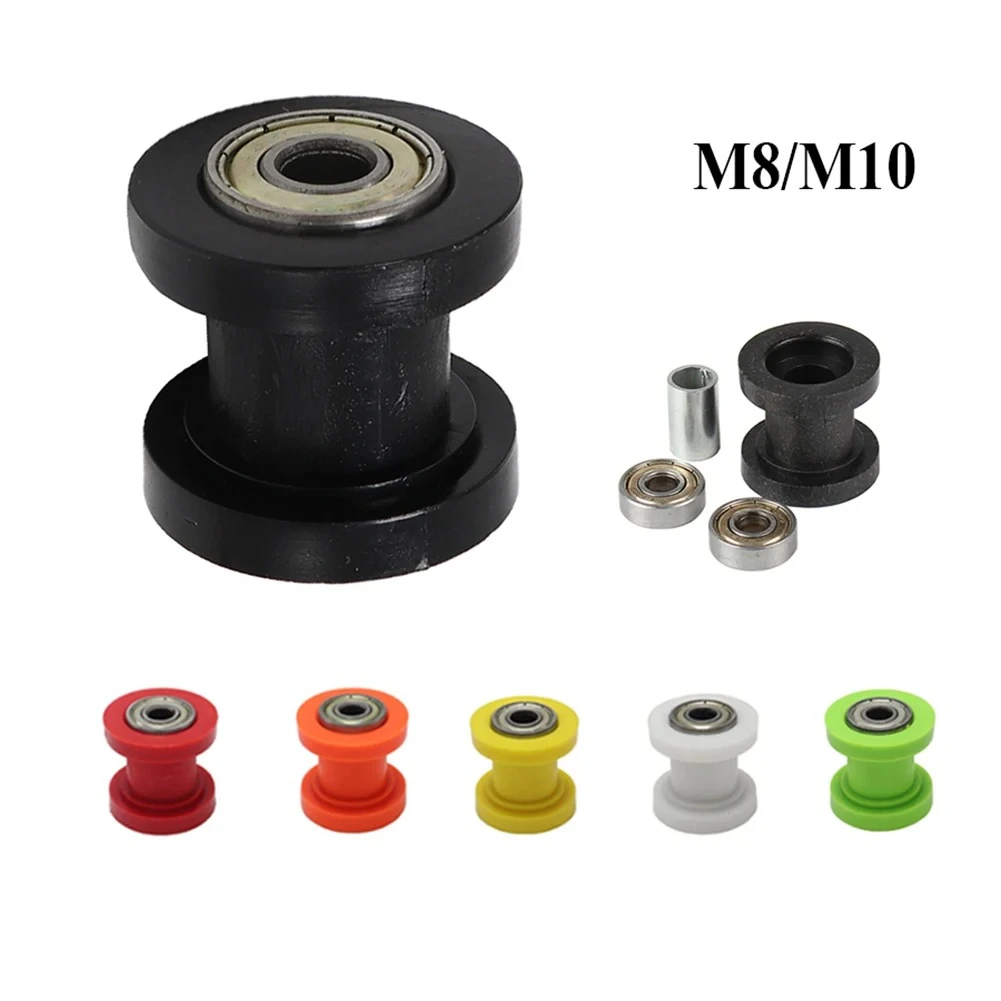 8/10mm Drive Chain Roller Pulley Wheel Slider Tensioner Wheel Guide For Enduro Motorcycle Motocross PIT Dirt Bike ATV CRF CR XR