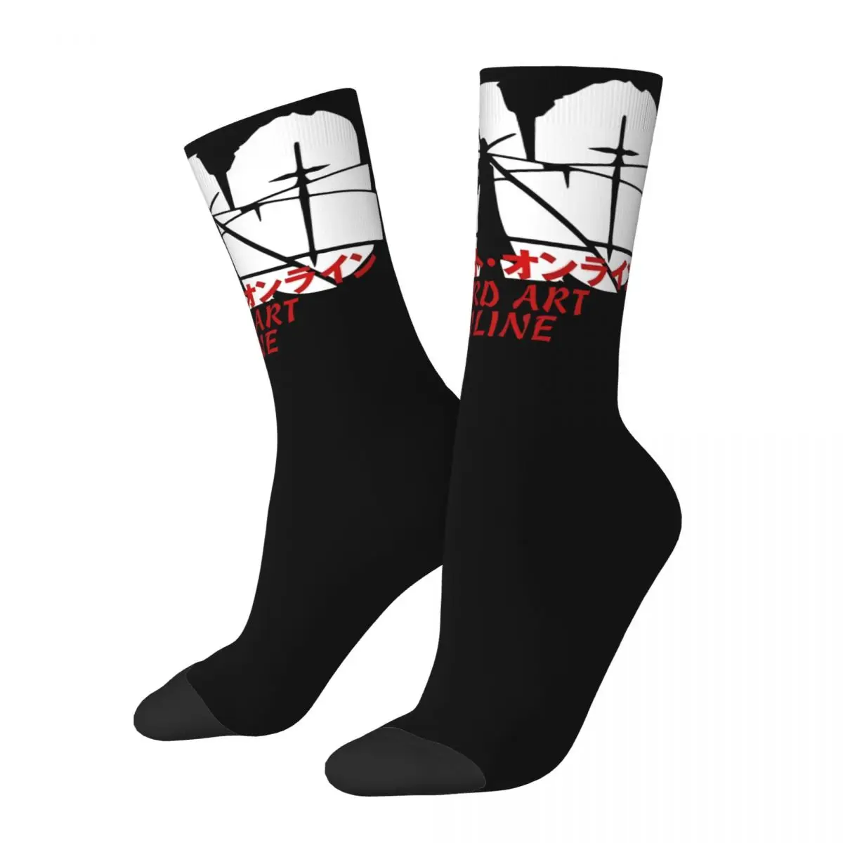 SAO Sword Art Online cosy Unisex Socks,Hiking Happy 3D printing Socks,Street Style Crazy Sock