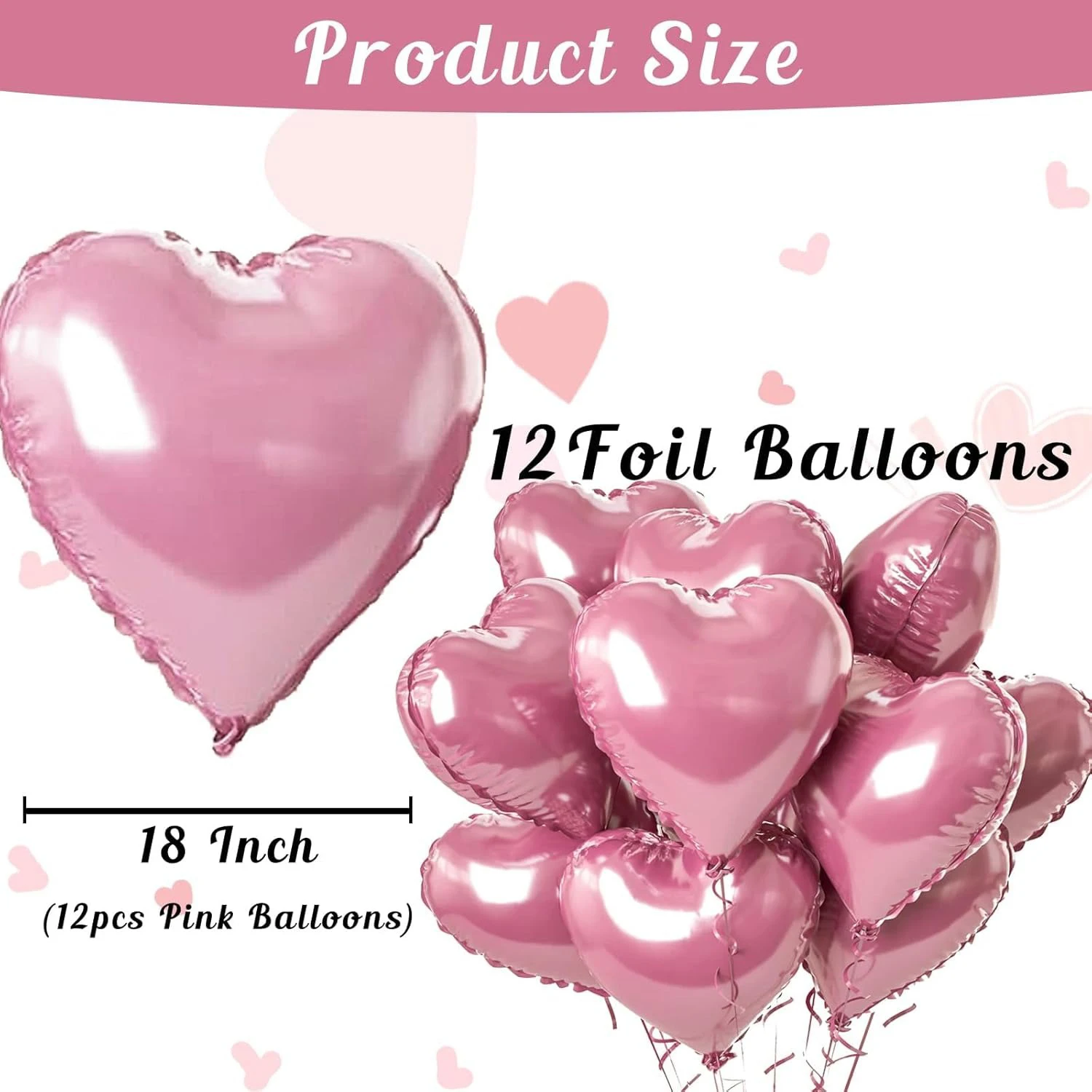 5/10Pcs 18inch Pink Love Heart Shape Foil Balloons Wedding Decoration Birthday Party Gift Home Room Decor DIY Aluminum Air Balls
