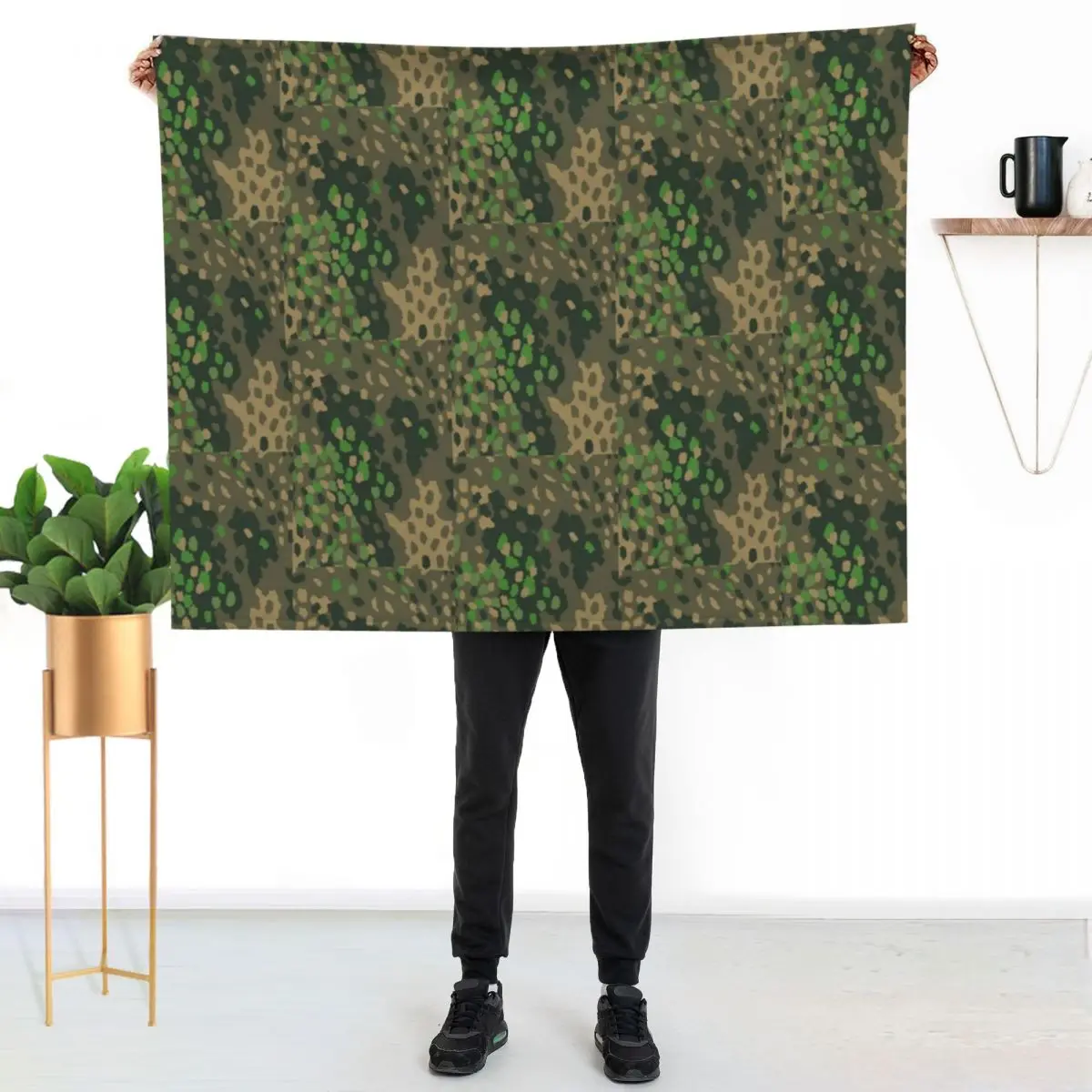 Dot 44 German WW2 camouflage pattern Throw Blanket Loose Sofas warm winter For Baby Single Blankets