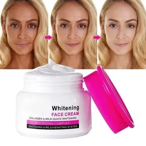 1/2/3pcs Women Whitening Face Cream Collagen and Milk Quick Whitening Moisturizer Complex and Rejuvenating System 60ml