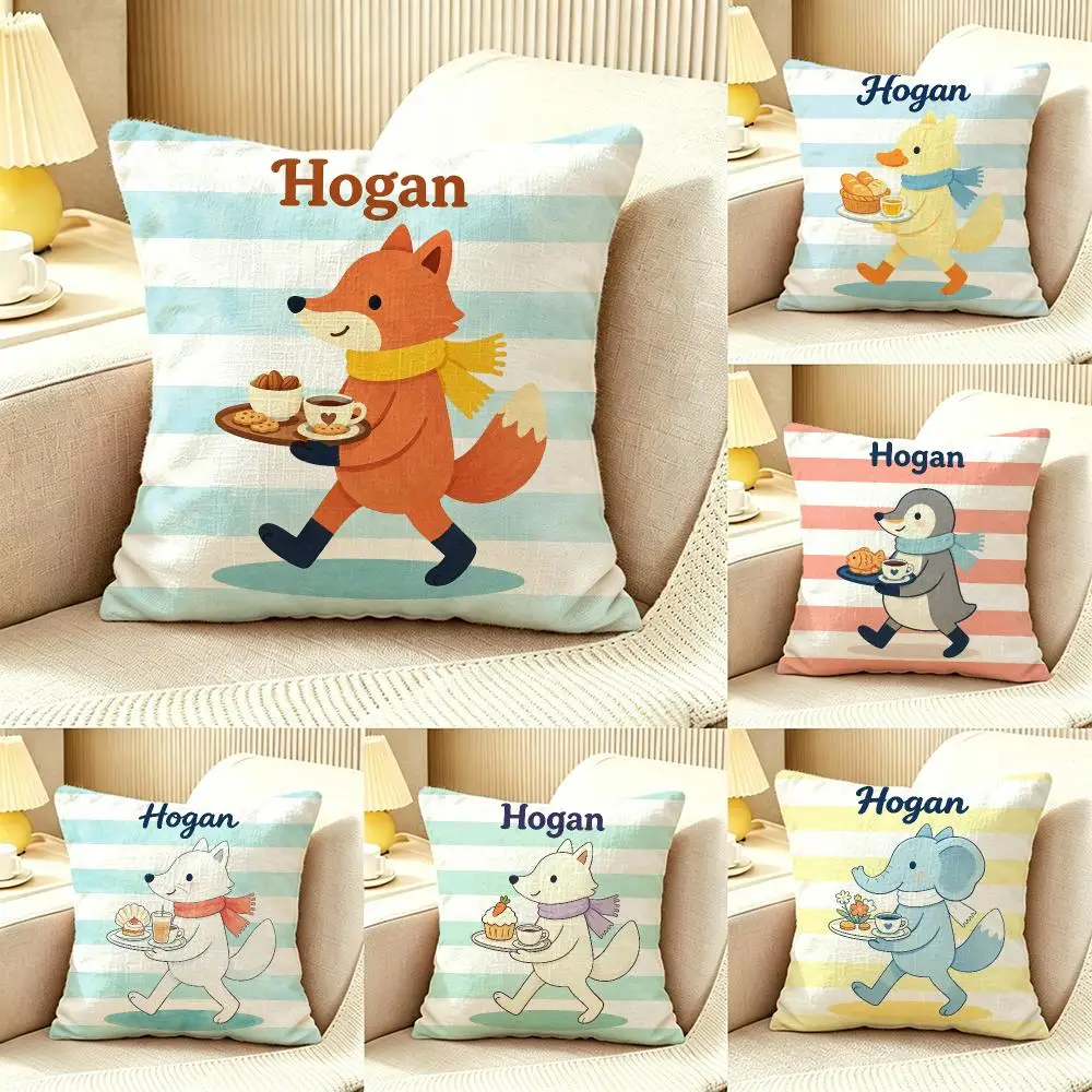 Brand Hogan Cushion Cover Pillow Cover Nordic Minimalist Throw DoubleSided Print Cushion Case for Sofa Bedroom Decor