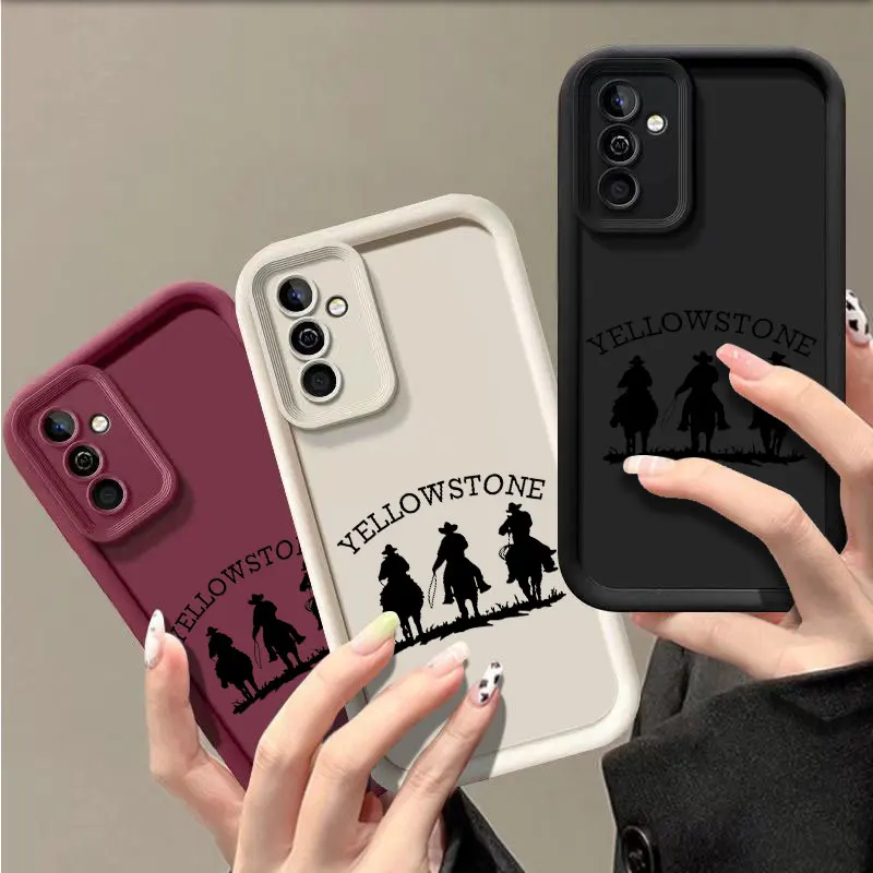 Western CowBoy Phone Case for Samsung Galaxy A03 A04 A05 A21S A23 A33 A34 A35 A50 A53 A55 A71 A73 5G Silicone Soft Cover Coque