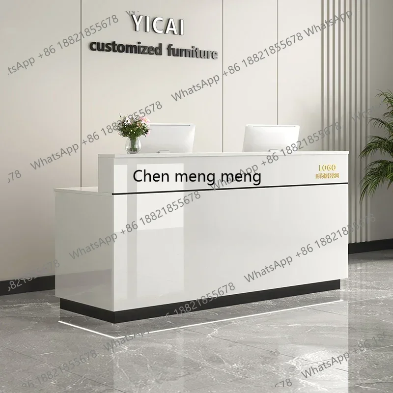 

Luxury Modern Reception Desks Outfit Shop Nordic Beauty Salon Podium Cashier Desk Service Salon Furniture