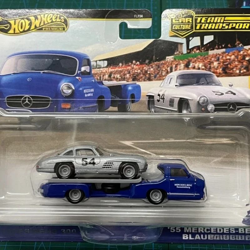 Original 2025 HotWheels 1/64 รถขนส่งทีมรุ่นFLF56 Nissan Skyline Chevrolet Mercedesจําลองสะสมรุ่น