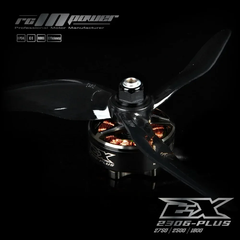 RCINPOWER EX2306 Plus 1800kv /2500kv /2750kv Motor sin escobillas de 5 pulgadas para RC FPV Racing Freestyle Drone