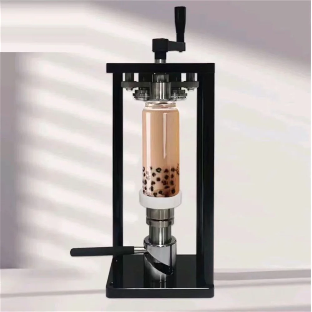 Desktop Manual Rotary Can Seamer 55MM PET Plastic Aluminum Tin Jar Soft Drinks Coffee Milk Bubble Tea Can Sealing Machine