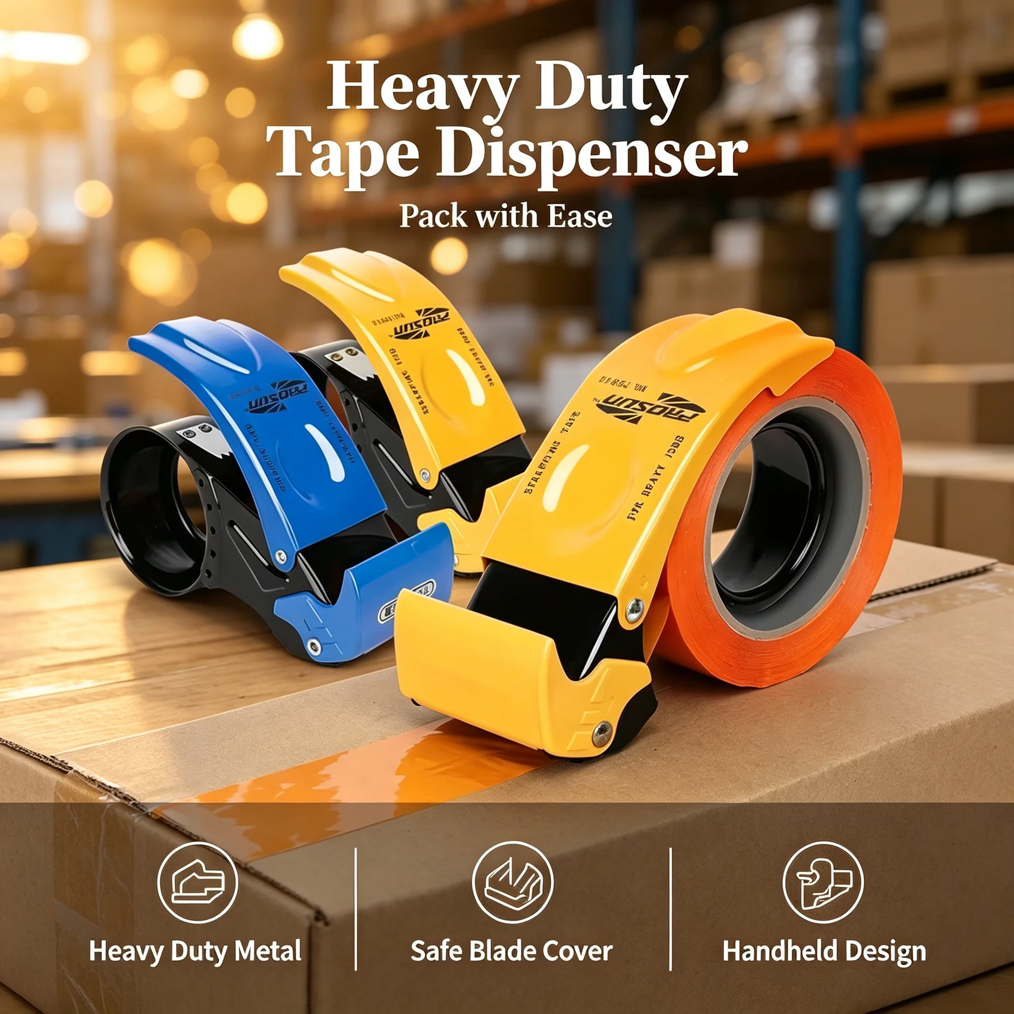 Tape Gun Dispenser - Transport Packaging Tape Dispenser, Heavy Duty