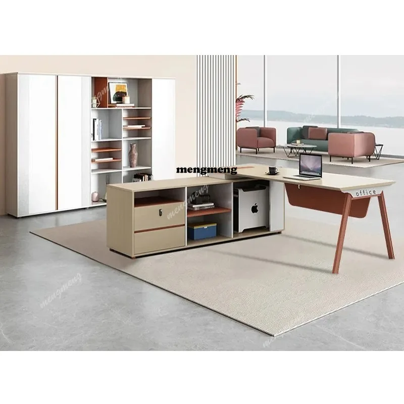 Office furniture Middle shift manager Supervisor desk Worktable Stylish and simple boss Office desk and chair combination
