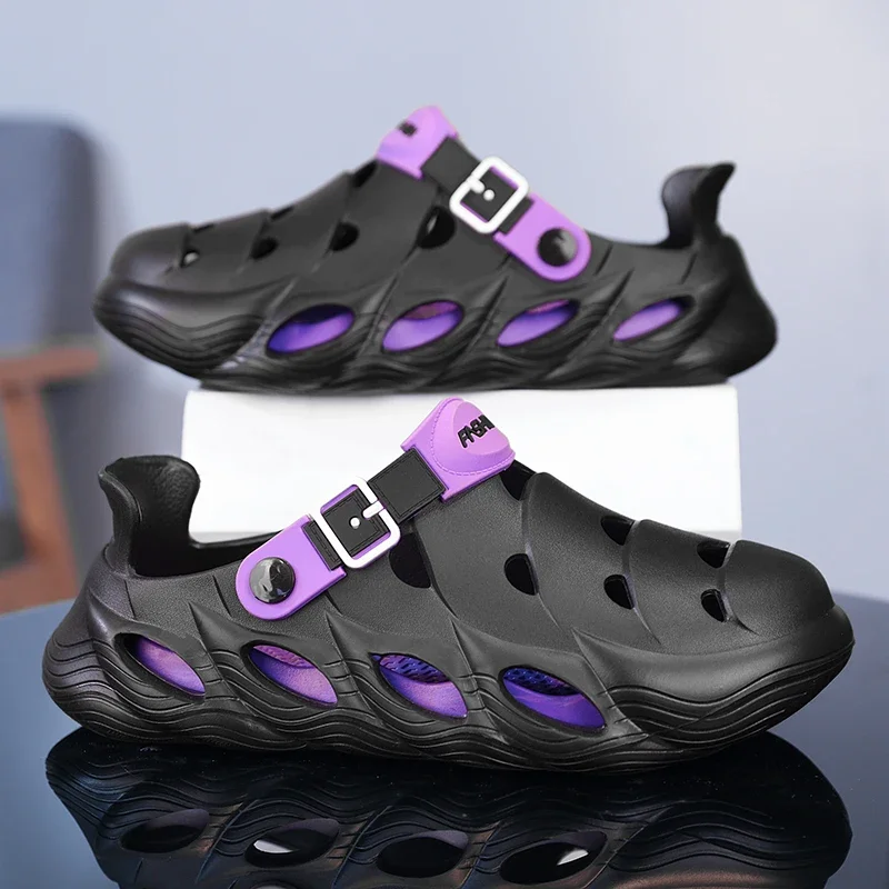 

Summer Men's Outdoor Slippers Beach Soft Slides Breathable Non-slip Clogs Men Casual Garden Water Shoes Male Outdoor Slippers