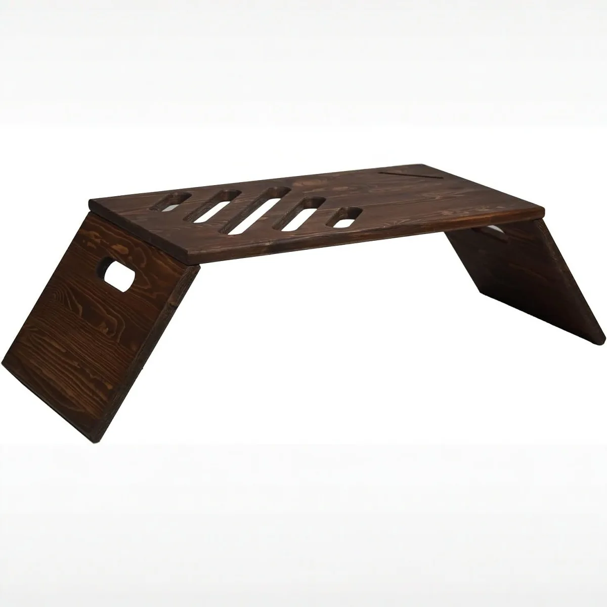 Wholesale Wooden Computer Stand Portable Desktop Monitor Heightening Rack Acacia Folding Notebook Cooling Bottom