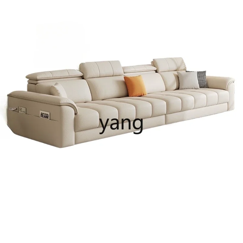 xyy modern simple fabric sofa combination cream wind small apartment straight row cat scratching leather sofa