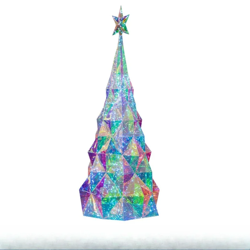Laser Rhombus Christmas Tree Symphony Ornament Ornament Holiday Large Floor-to-ceiling Luminous Ornament