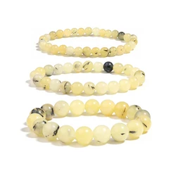 OAIITE Yellow Opal bracciale donna Natural Quartz Crystal Opal Bead bracciale Fortune bracciale uomo Reiki Pulse Jewelry Gift