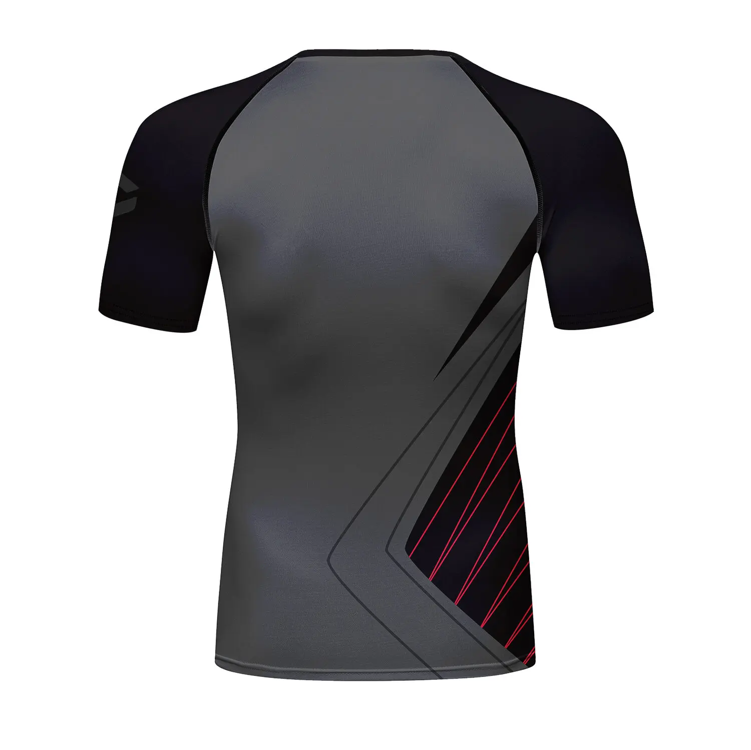 Men's Compression Shirts Short Sleeve Printing Dry Fit T Shirt Fitness Running Athletic Workout Sports Baselayer Tee (221501)