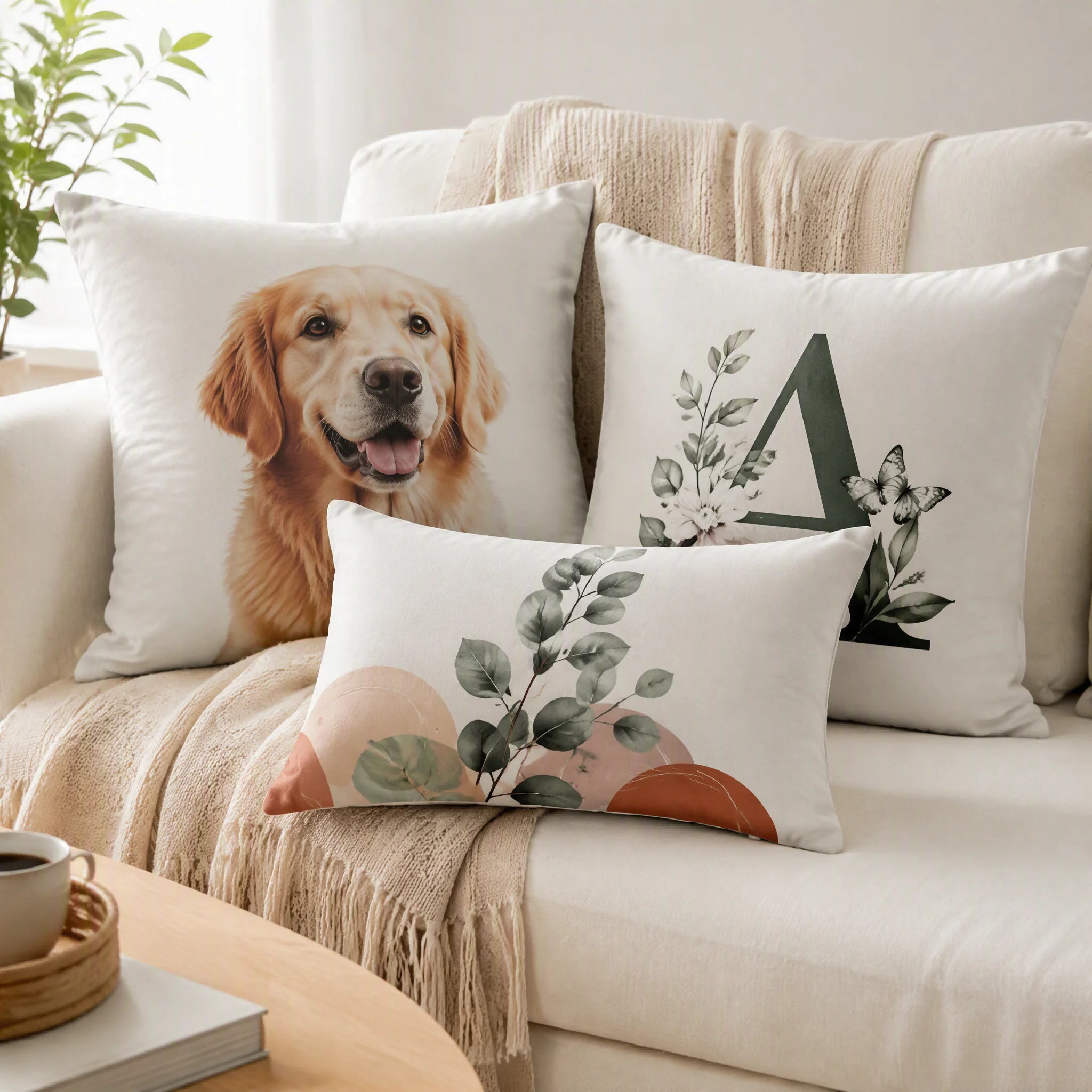 Custom Dutch Velvet Cushion Cover Personalized Pillowcase Soft Luxury Sofa Home Decor Gift for Birthday Wedding