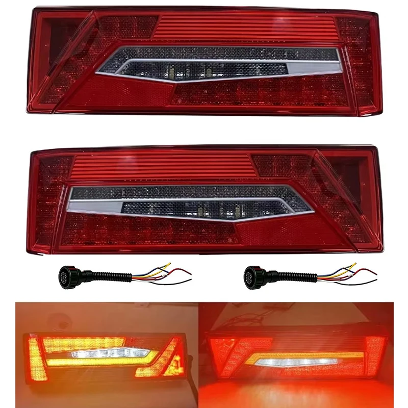 1PC Tail Light  For Scania New R40 Euro6 Truck Rear Brake Lamp With License Plate Lamp & Buzzer 7Pin Connector 2860827 2860829
