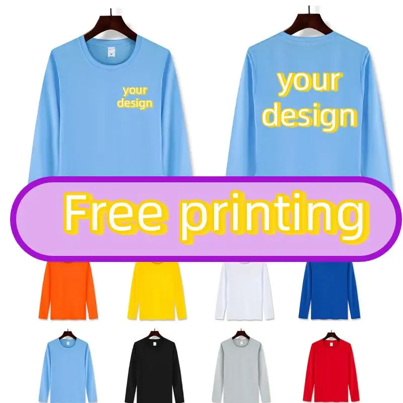 Autumn Long Sleeves Men's Quick-dry T-shirt Custom Personalization Print Logo Diy Design Running Sport Fitness Tennis Top