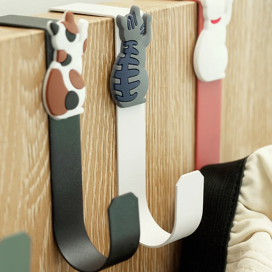 Metallhaken für Katzen hinter der Tür, minimalistischer Stil, Aufbewahrungsorganisator für Zuhause, Zubehörregal, Raumdekoration, praktische Haken