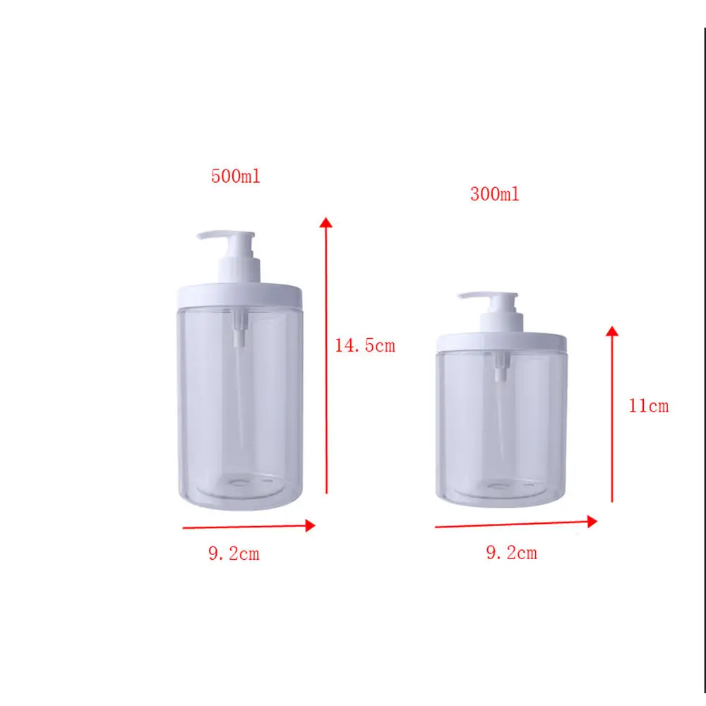 500/1000ml Refillable Lotion Bottle Hand Sanitizer Shower Gel Plastic Sub-bottling Soap Dispenser Bottle Empty Press Type Bottle