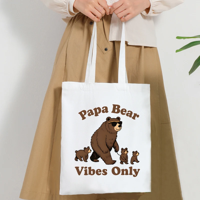 

Модная большая сумка Dad Bear с милым дизайном Cubs Модный подарок для родителей для семьи Женская сумка на плечо для спины в школу