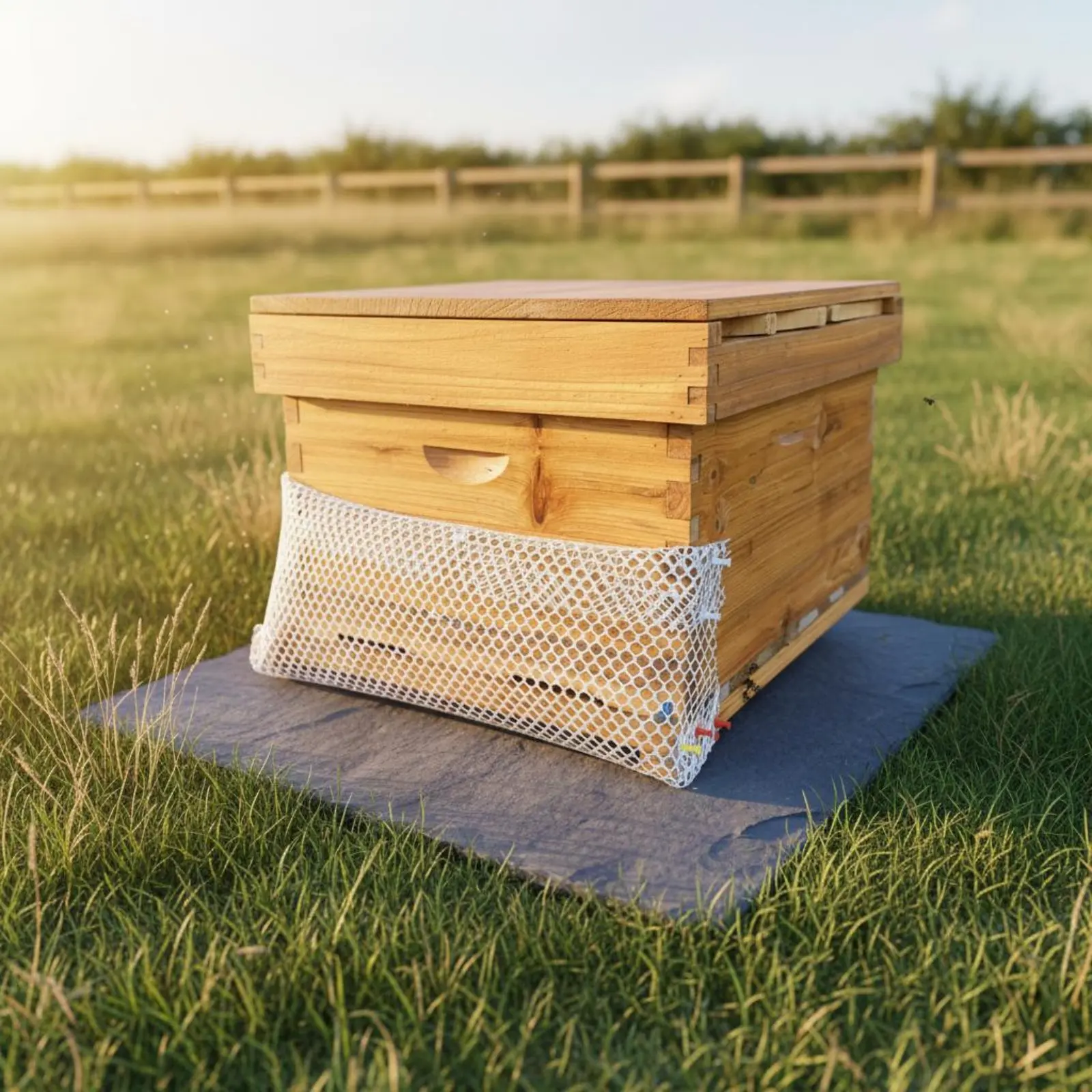 

Predatory Wasp Guard Net Allows Bee Passage Beehive Entrance Guard Wasp Protection Mesh Easy to Cut Plastic Beekeeping Netting