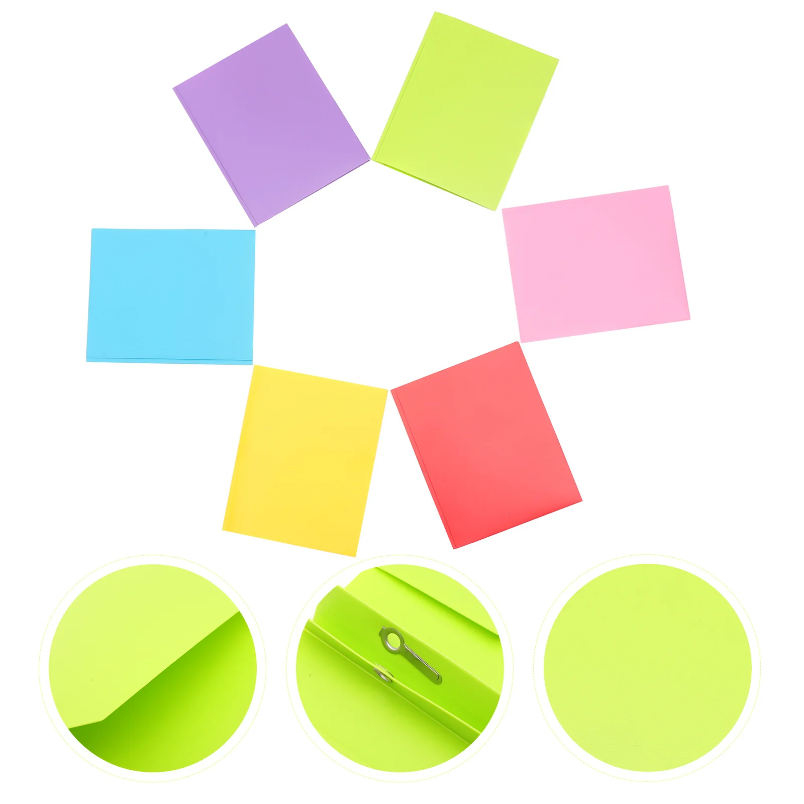 6pcs File Folders Large Capacity Portable Document Organizer Plastic File Storage Folder For Office Home School Use