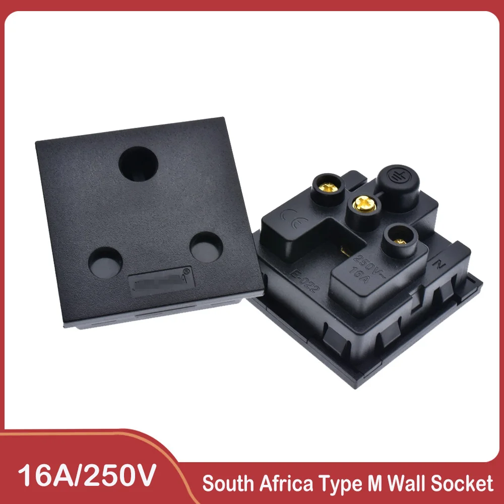 South Africa Power Socket Module Type M For South Africa, Swaziland, Lesotho Module DIY For Wall Desktop Floor Socket