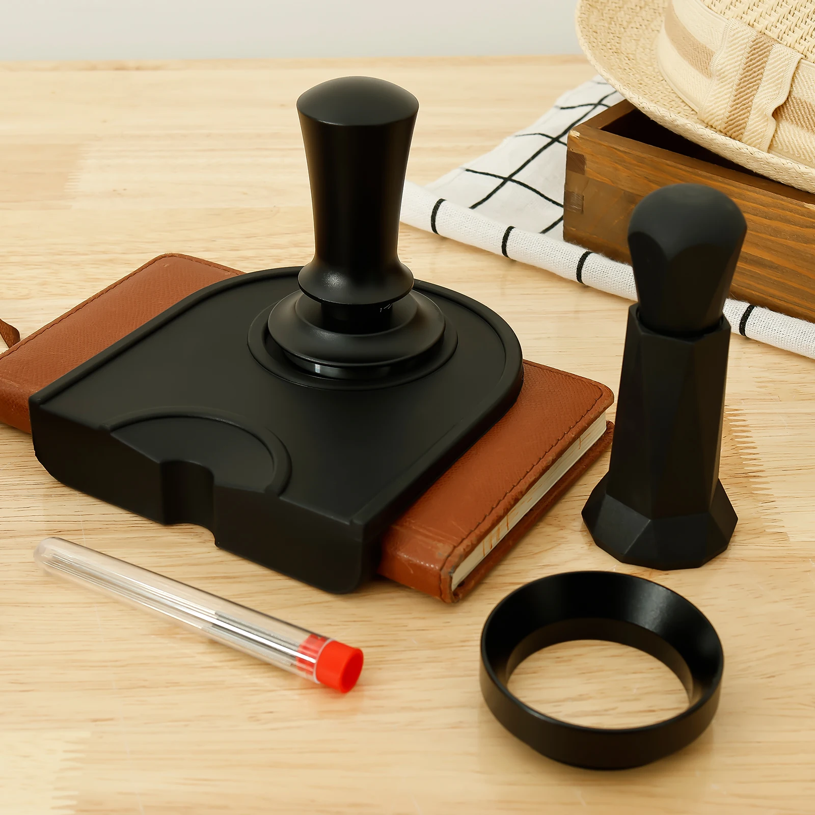 

Coffee Espresso Tamper Set Practical Espresso Machine Accessories Stainless Steel Coffee Tamper Set 51 mm Espresso Tamper