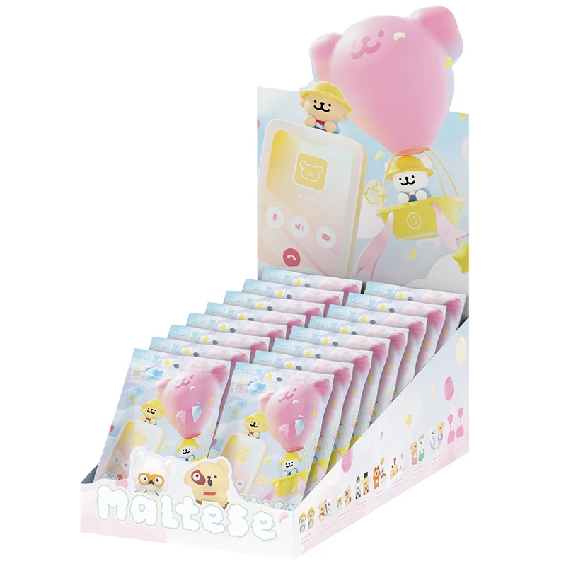 Maltese PupSnap-serie Blind Bag Schattige puppy's Set Sticky Belly Stick Overal te plaatsen Verzamelbare speelgoedauto Desktopornament Funism Gift